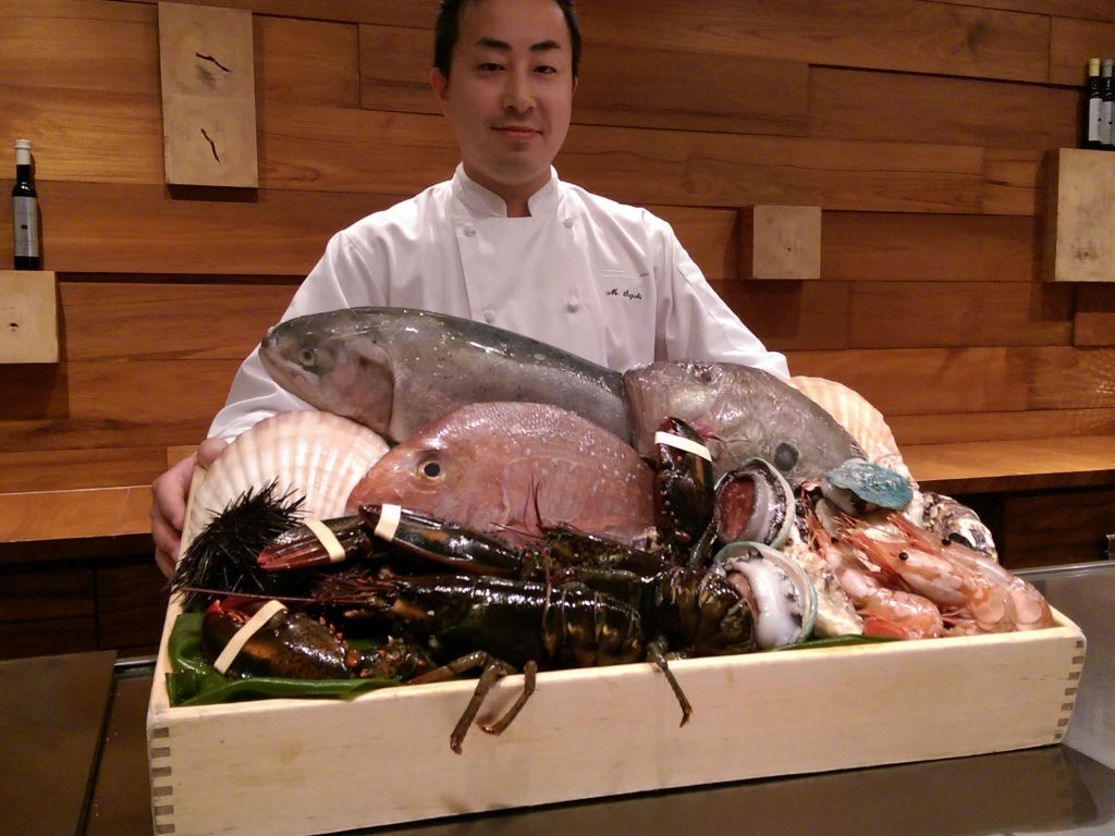 Waku Ghin Chef with Fish