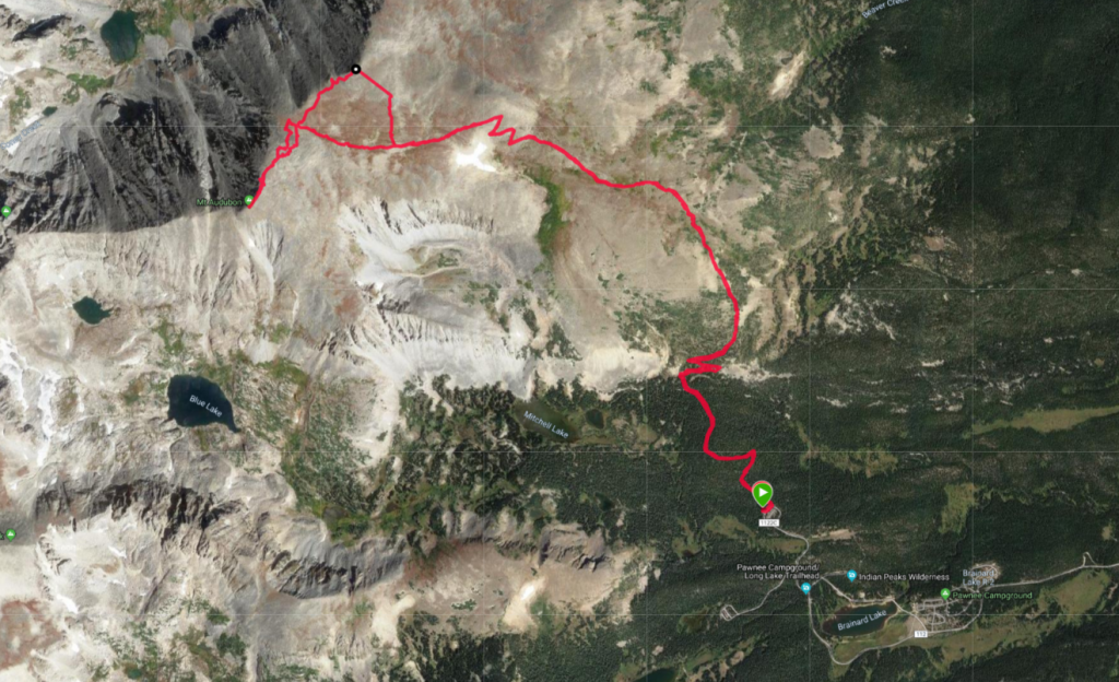 Route Map Mt. Autubon and Mt. Notabon