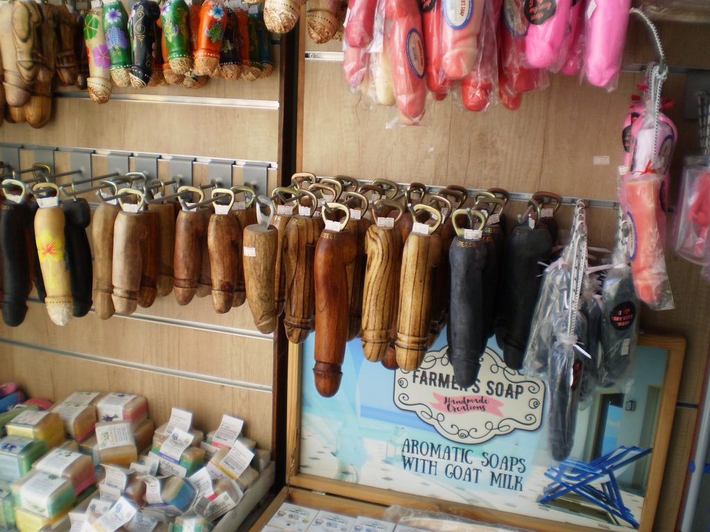 Items from a tourist shop in greece