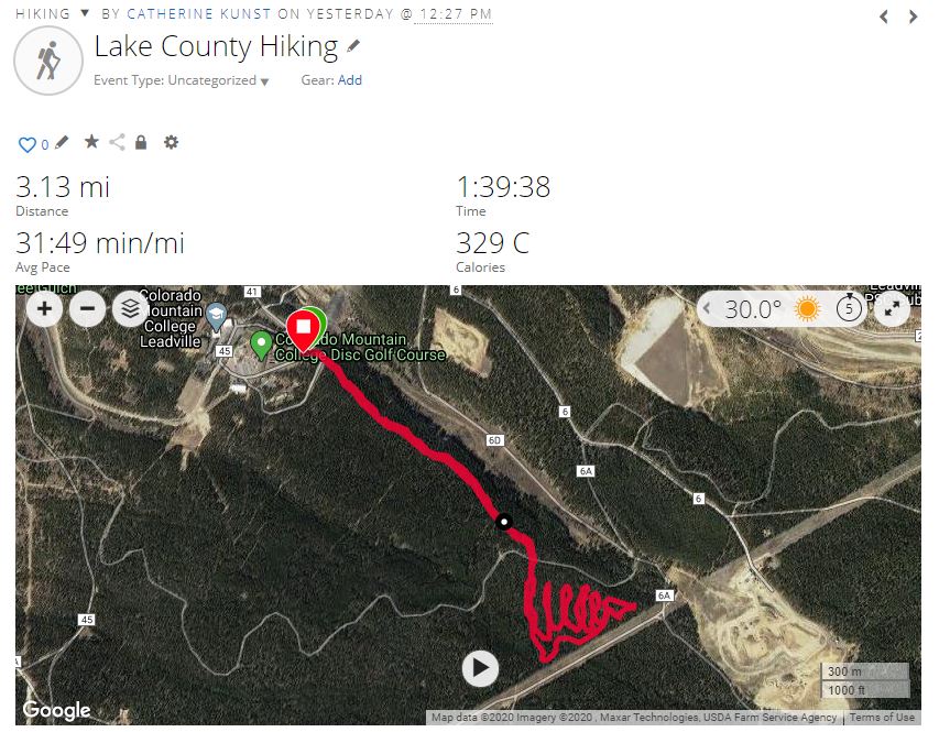 map of snowshoe route